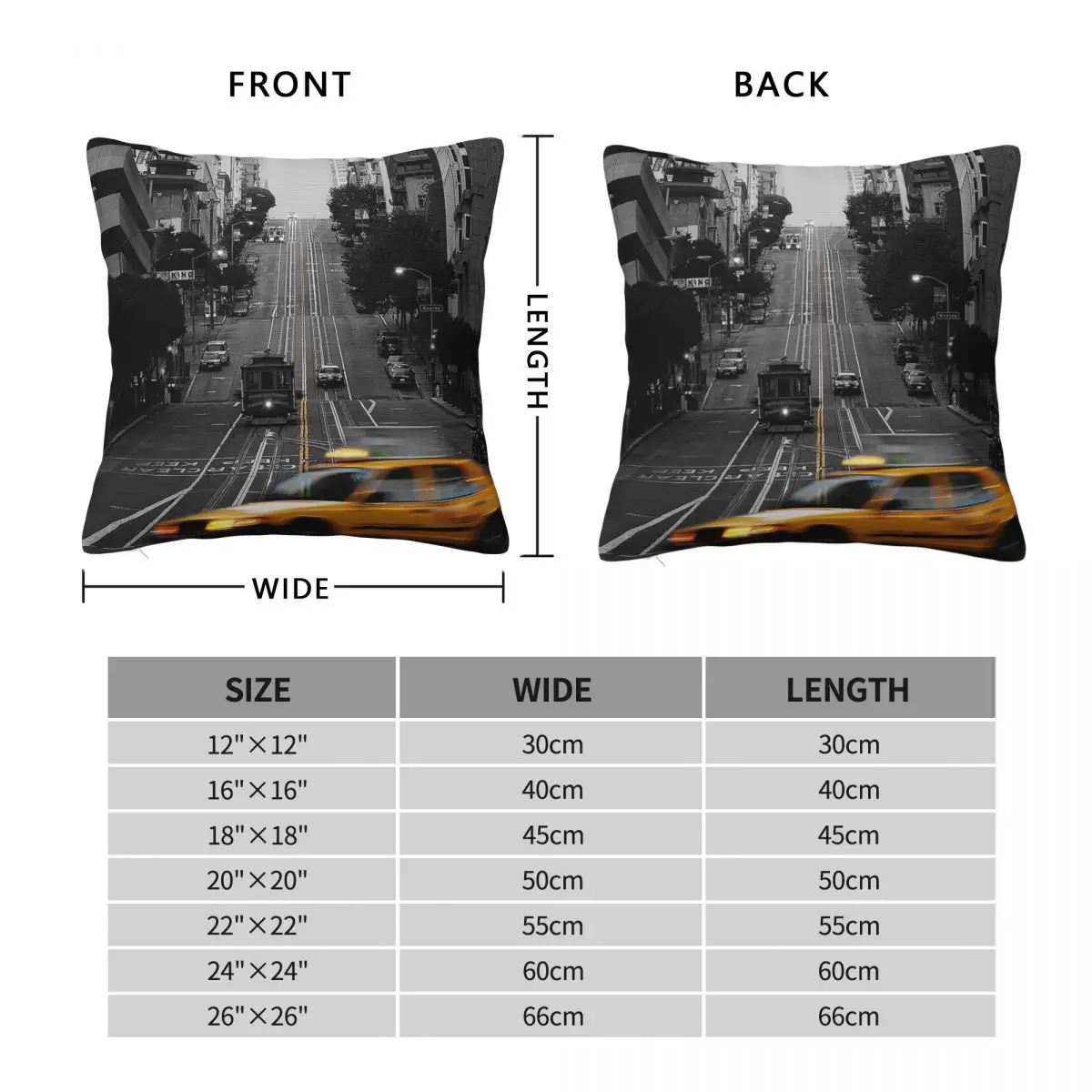 Streets Of San Francisco Square Pillowcase Polyester Linen Velvet Pattern Decorative Pillow Case Room Cushion Case Wholesale 18