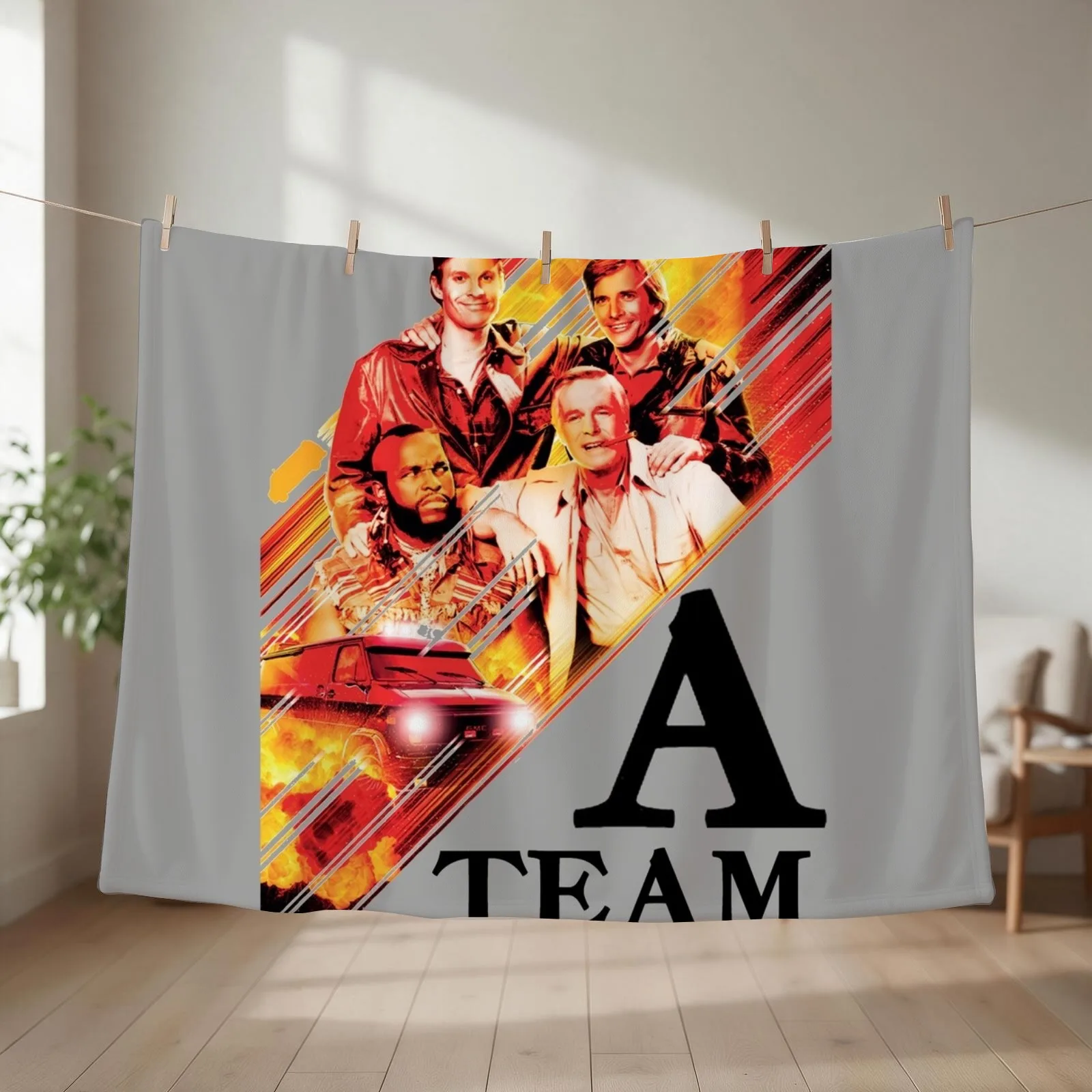Shock Team Throw Blanket couch cozy soft plush fuzzy picnic outdoor blanket