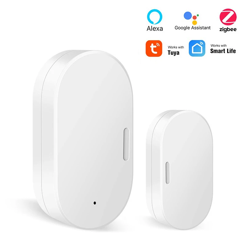 Zigbee Tuya WiFi Door Window Sensor Smart Life Control WiFi Door Sensor Contact Sensor Magnetic Sensor Works Alexa Google Home