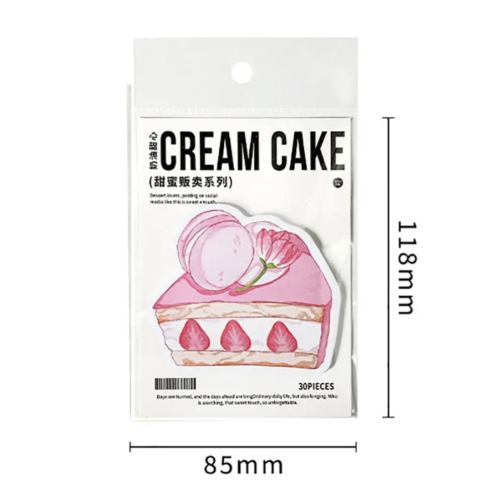 30Sheets Kawaii Desserts Sticky Notes Stationery 30Sheets Notebook Cartoon Message Notes