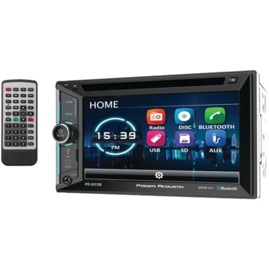 

PD-623B 2-DIN DVD, CD/MP3, AM/FM Receiver 2/6.2' LCD and Bluetooth 4.0, Black