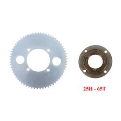 Electric Scooter Rear Wheel 25H 65T 4 Bolt Sprocket Chain Drive Gear & Freewheel Adapter For Bicycle Pocket Pit Dirt Bike Parts