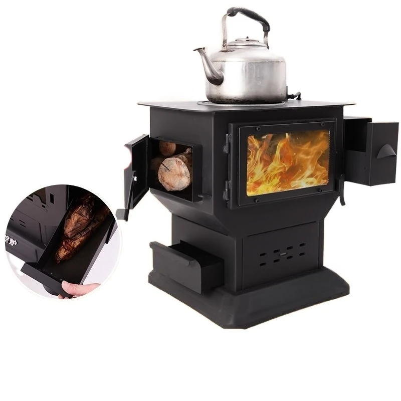 

Smokeless heating stove Household indoor gasifier Rural firewood Coal roasted sweet potato fire stove Dual-purpose firewood