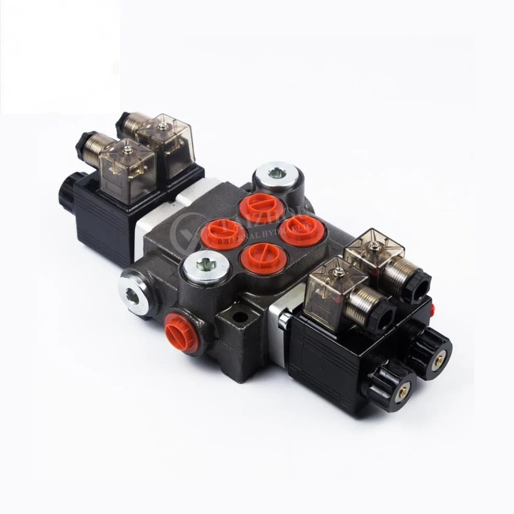 1 2 3 4 5 6 7 8 Spools 40 50 80 100 120 Cc Monoblock Hydraulic Directional electric control valve, Gdv 80 Loader Valve Joystick