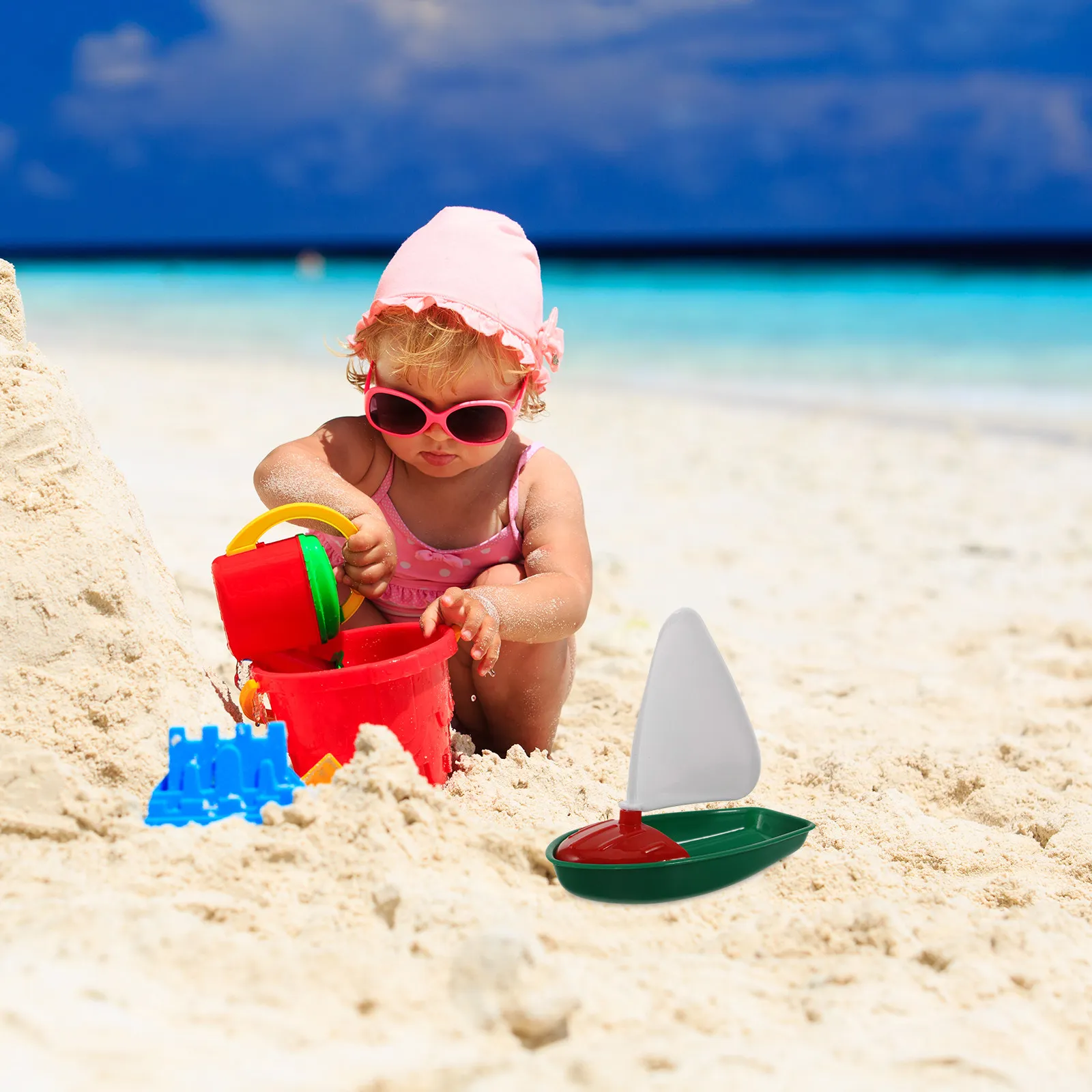 

Плавающая парусная лодка для детей, мини-парусник для бассейна, летняя плавающая лодка-подлодка для ванной