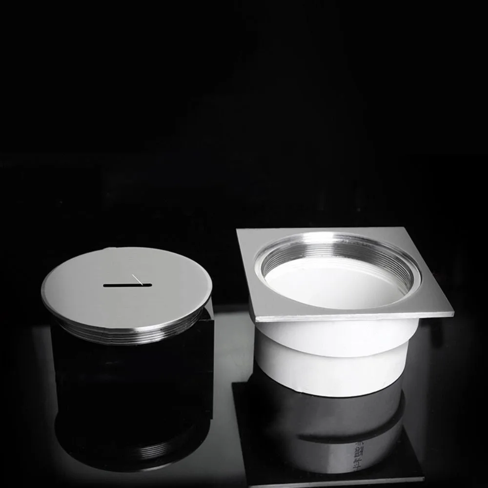 

Универсальный напольный слив из нержавеющей стали, съемный нержавеющий квадратный слив для душа, плиточная вставка, водонепроницаемый дренаж для ванной комнаты, дом