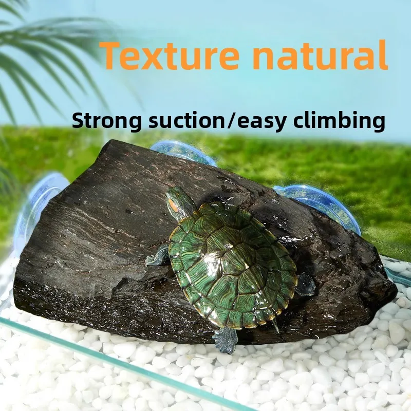 

YEE Extra Large Turtle Basking Platform - Deep Water Floating Dock for Red-Eared Sliders & Aquatic Turtles-Natural Stone Texture