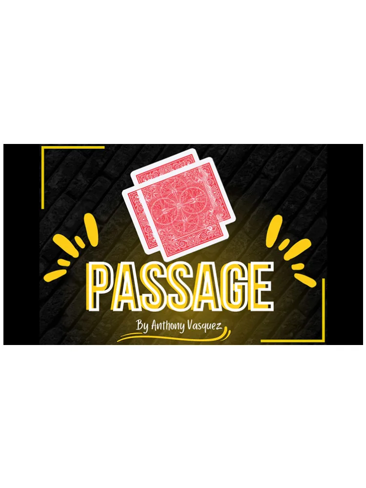 Passage (Gimmicks and Online Instructions) by Anthony Vasquez Card Magic and Trick Decks Beginner Magician Street Magic Props