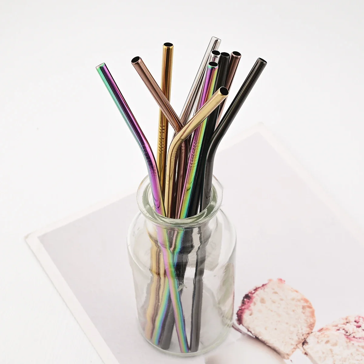 ชุดหลอดดูดน้ำสแตนเลส 304 จำนวน 3 ชิ้น พร้อมกระเป๋า หลอดดูดน้ำแบบใช้ซ้ำได้ สำหรับเครื่องดื่ม เช่น มิลค์เชค ค็อกเทล กาแฟ น้ำผลไม้ อุปกรณ์เสริมสำหรับบาร์