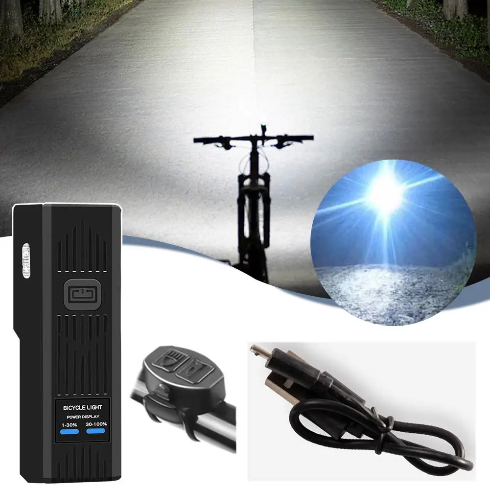 Rechargeable Bike Light Rear Front Bike Lights Horn For Night Riding Waterproof Led Bike Light With 3 Light Modes Rear Bicy K5Q4