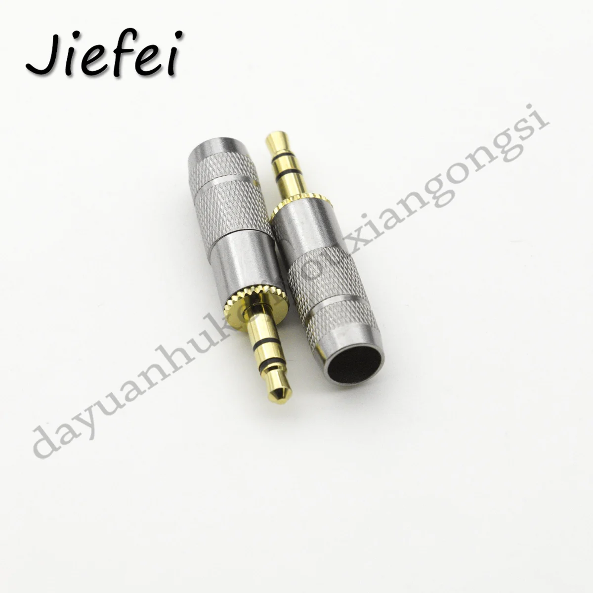 5Pcs Brass  3.5 mm Jack  3 Pole Stereo Male Audio Plug Solder Cable Adapter DIY Repair Earphone Headphone Conne