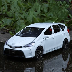 1/32 TOYOTA PRIUS Alloy Car Model Diecast Metal Vehicles Car Model High Simulation Sound and Light Collection Childrens Toy Gift