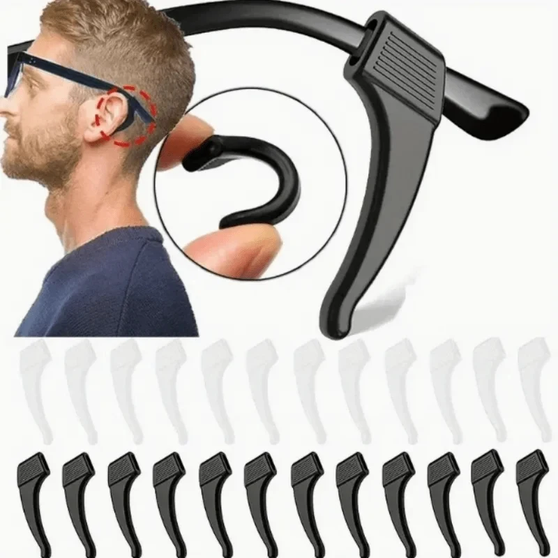 5/30/50 Paar Unisex Silikon Transparente Rutschfeste Brillen-Ohrbügel Ohrstöpsel-Rahmenhülsen Befestigungen Anti-Fall Brillenhalter