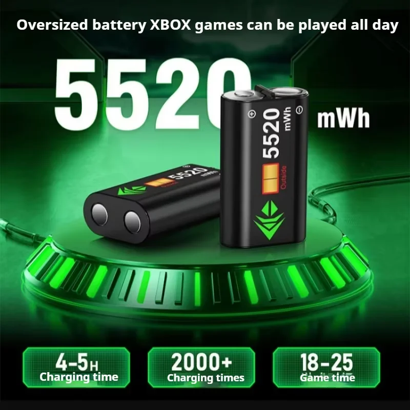 قاعدة وحدة تحكم الألعاب للشحن اللاسلكي Beboncool A100 RGB متوافقة مع Xbox Microsoft Xss Series/Sx/One Elite