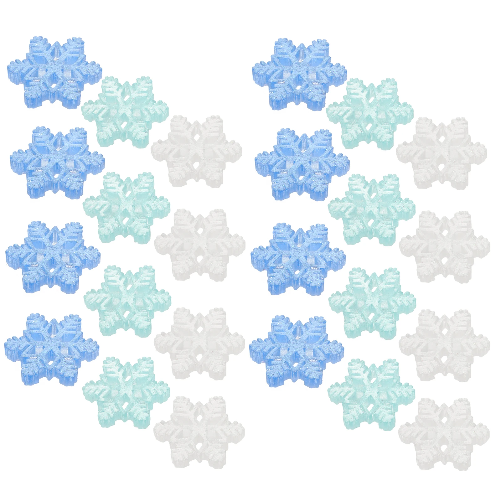 

45 Pcs Resin Snowflake Accessories Phones Cases Mini Charms Diy Snowflakes Ornaments for Crafts