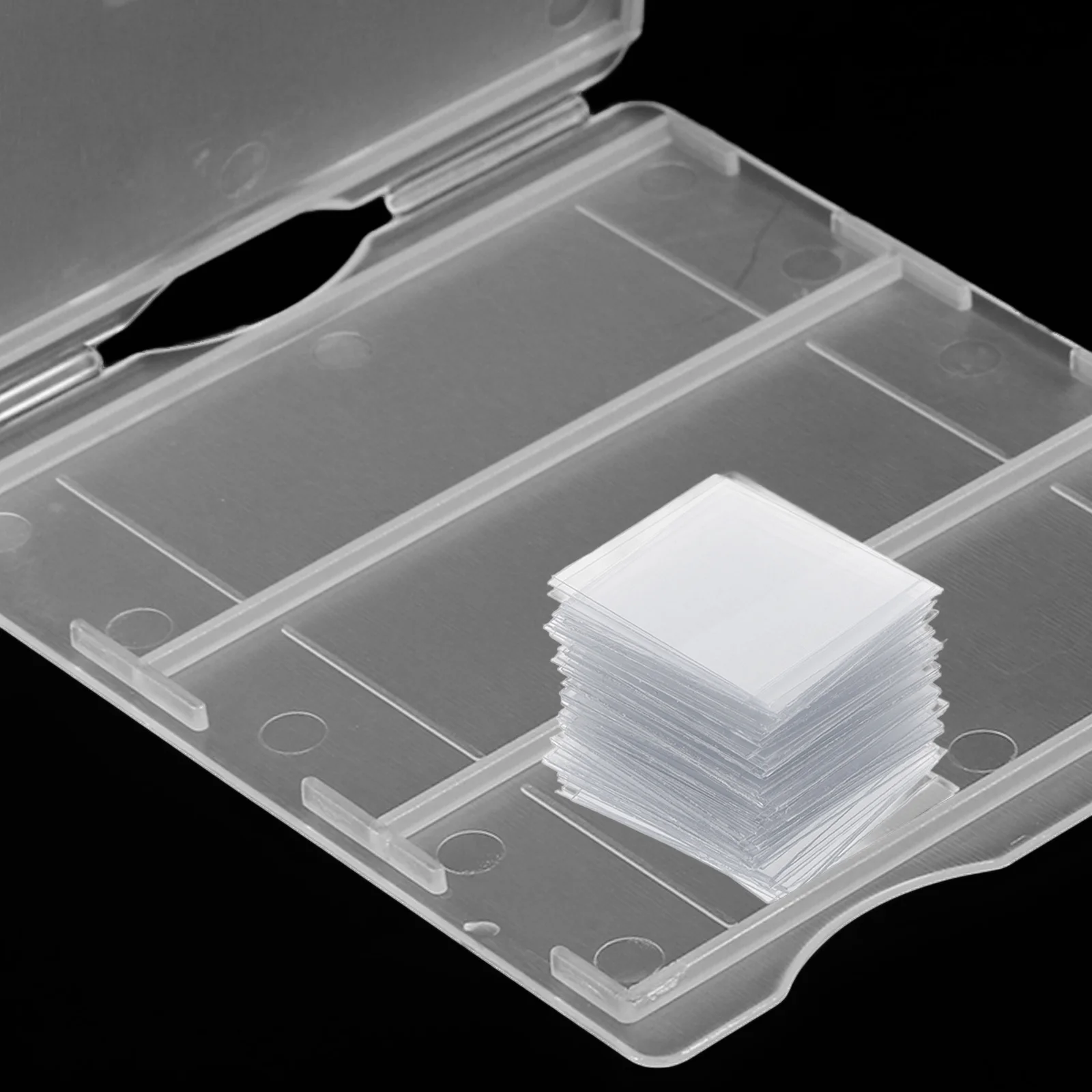

4 Pcs Plastic Microscope Case with Glass Laboratory Holder for Slides Organizer Container Storage