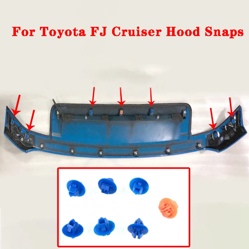 

For Toyota Fj Cruiser 2007-2021 Year Car Hood Snaps 2008 2009 2010 2011 2012 2013 2014 2015 2016 2017 2018 2019 2020