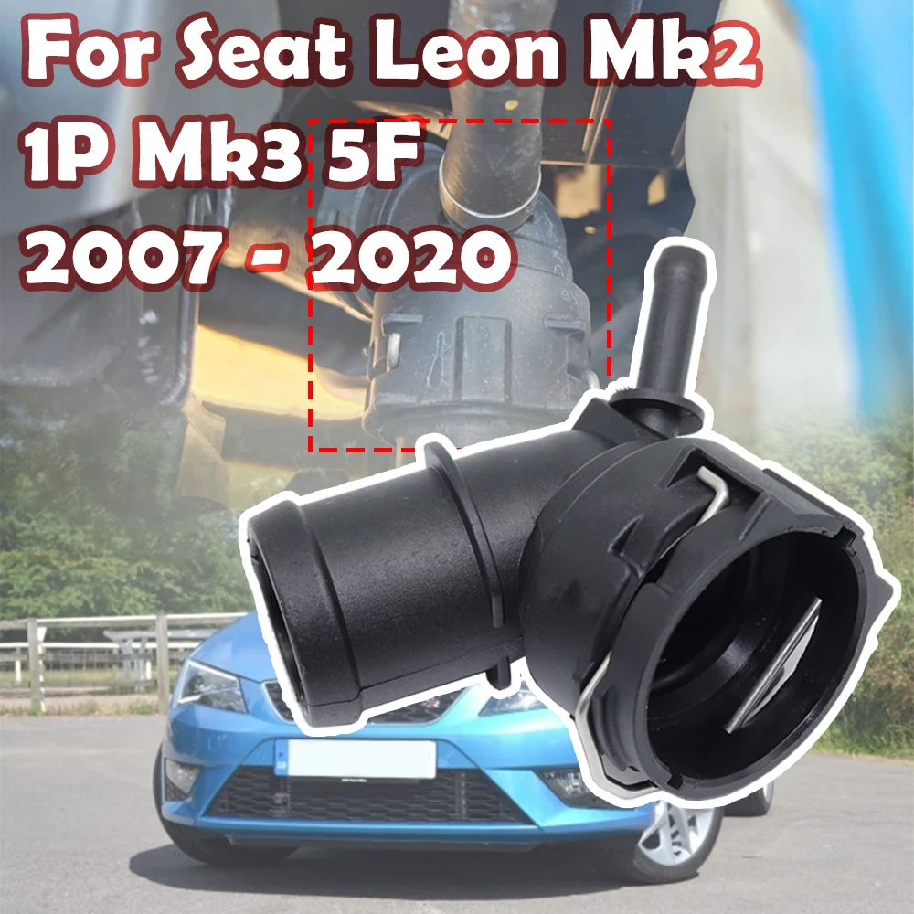 

For Seat Leon Mk2 1P Mk3 5F 200-2020 Audi A3 8P 8V VW Beetle Car Cooling Hose Water Flange Pipe Radiator Connector 1K0122291BE