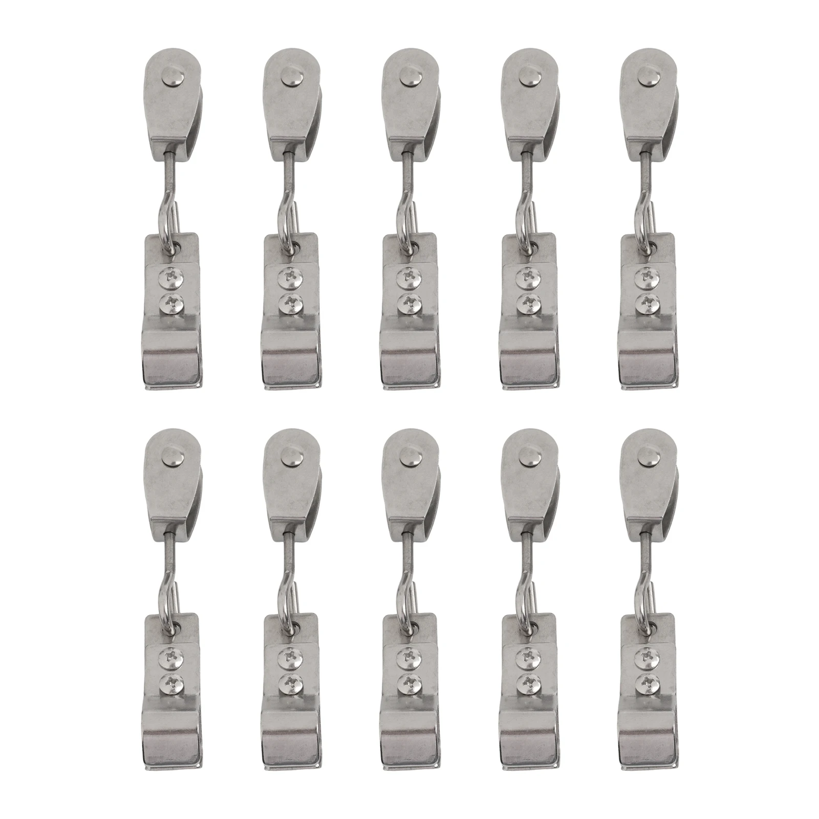 5/10Pcs Heavy Duty Stainless Steel Pulley With Clips For Outdoor Pergolas Wave Sun Shade Pipe Clips Hardware Accessories