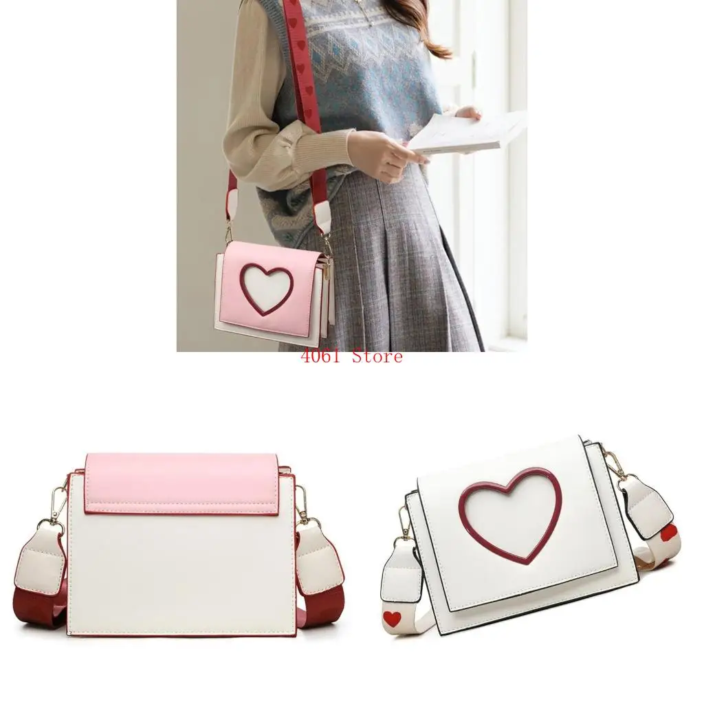 

Modern Designs Heart Pattern Flap Shoulder Crossbody Bag for Fashion Enthusiasts