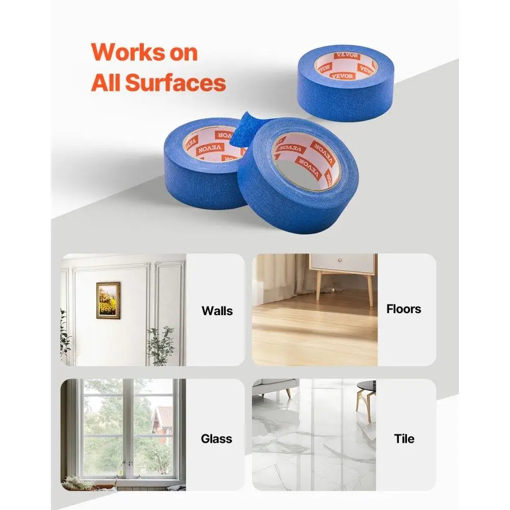 Fita adesiva para pintores resistentes 2 polegadas 60Yds 3 rolos azuis