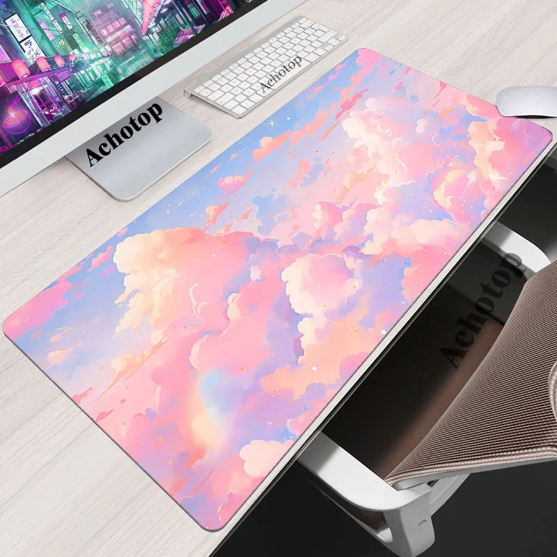 Space Mousepad Speed XXL Large Gaming Desk Mat Keyboard Mats Pink Cloud Mouse Mat Gamer Desk Pad Home For Gift Kawaii Mouse Pad