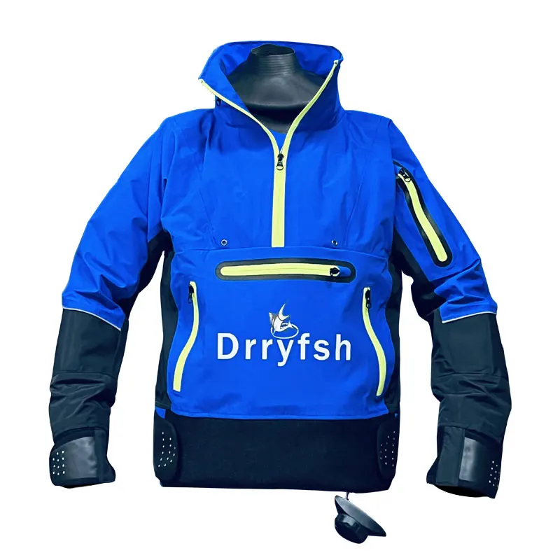 2 w 1 Dry Suit Top Jacket spodnie na szelkach Drysuit z kapturem dla mężczyzn kobiety Canyoning kajak wędkarstwo żeglarstwo kostiumy kąpielowe w