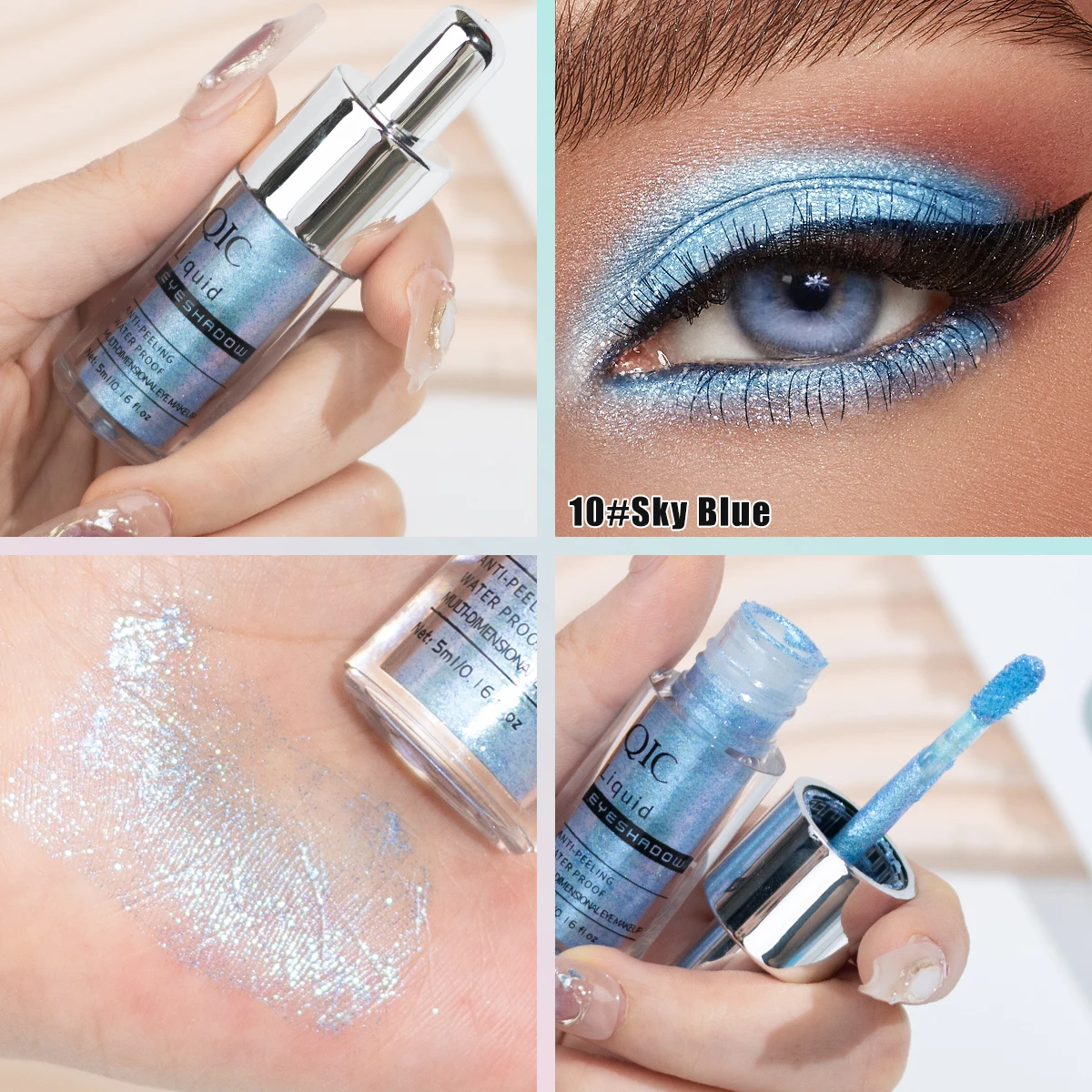 Liquid Eyeshadow Liquid Fine Shimmer High Light Eyeshadow delicate everything with influencer
