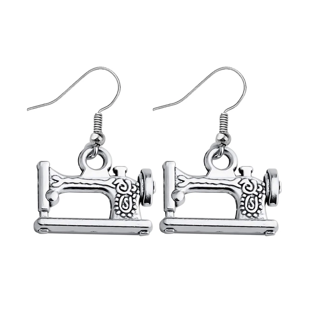 

Sewing Machine Creative Women Hooks Sewing Machine Ear Jewelry Funny Jewelry Vintage Charm Metal Durable Birthday Gifts