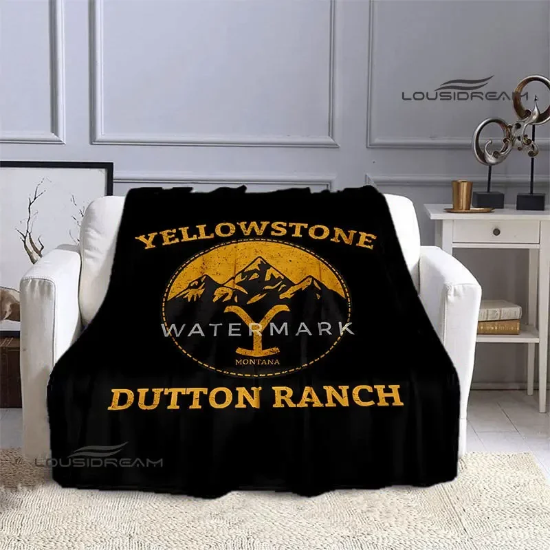 Movie Yellowstone Logo printed blanket picnic blanket Flange warm blanket Home Travel blanket bed linings Birthday Gift