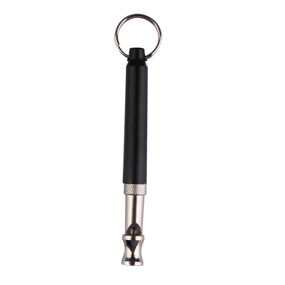 Ultrasonic Animal Training Whistle Two-tone Copper Voice Control Stop Barking Tool Portable with Keyring Sound Toys Pet Supplies