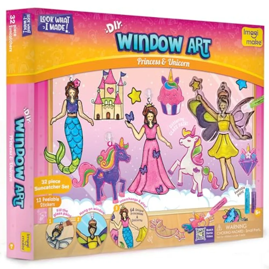 

Window Art DIY Suncatcher Kit for 5-8 Year Old Toys for Girls Age 56 7 8 Art and Craft Kits for Ages 6-8 Birthday Gifts for 6 Y