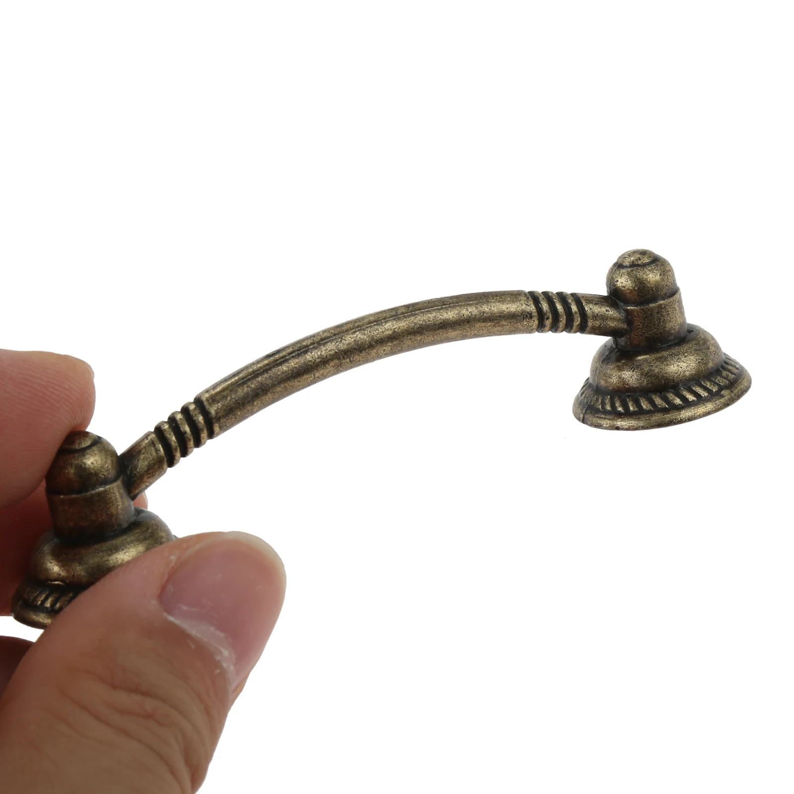 1pc Vintage Bridge Handle w/screw Telephone Receiver Shape Antique Pull Alloy Knob 85mm/3.35in Classy Decor Drawer Door Cabinet