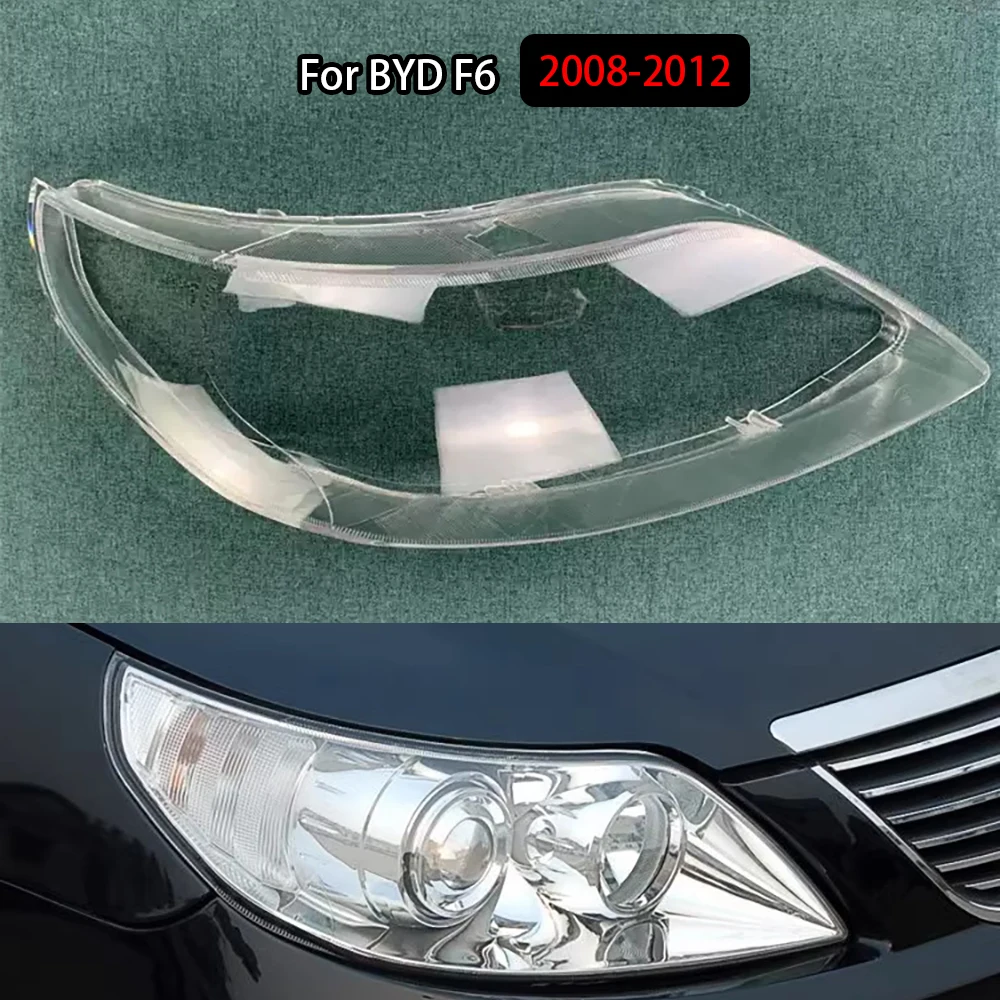 

For BYD F6 2008-2012 Headlamp Cover Transparent Lamp Shade Headlight Shell Plexiglass Replace Original Lampshade