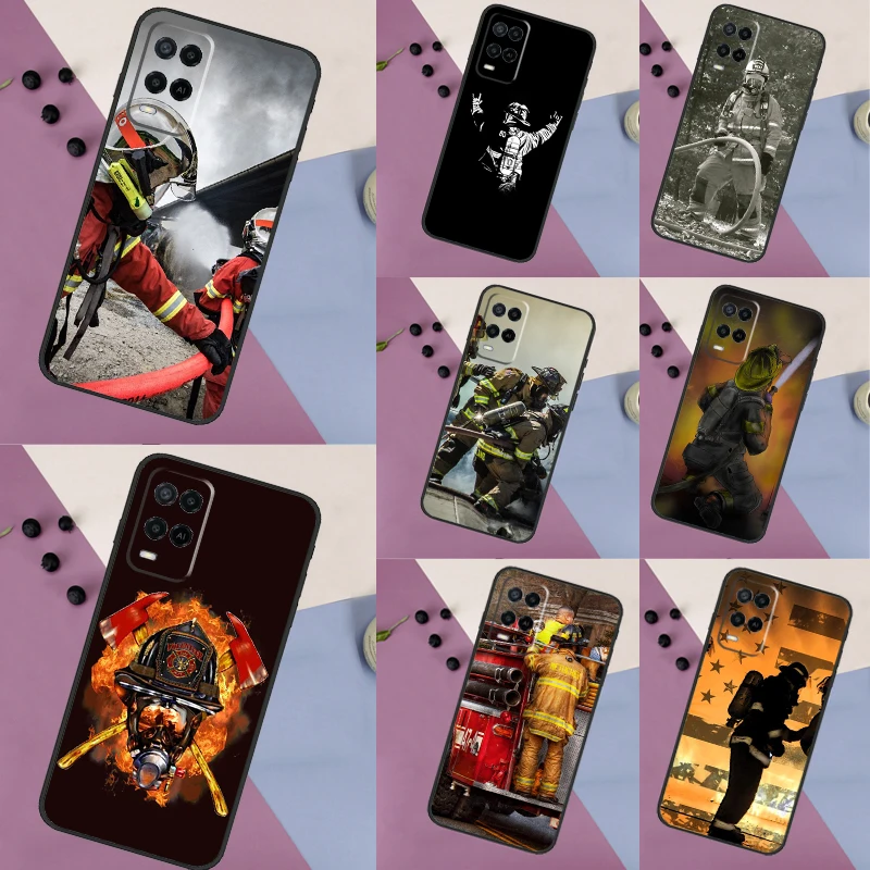 Fireman Firefighter For OPPO A57S A54S A53S A58 A78 A98 A54 A74 A94 A17 A77 A15 A52 A72 A5 A9 A16 A76 A96 Case