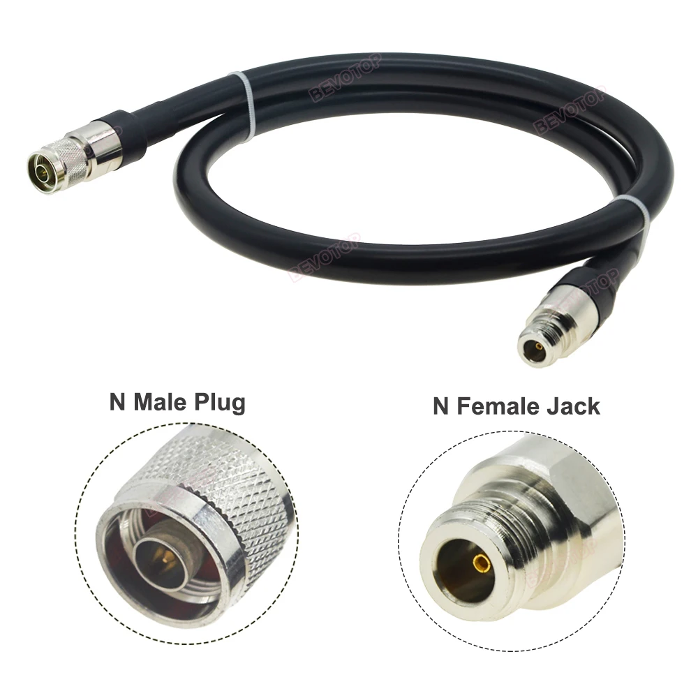 N Male to N Female LMR600 R600 Cable 50 Ohm Low Loss RF Coaxial Extension Jumper for 4G LTE Cellular Amplifier Signal Booster