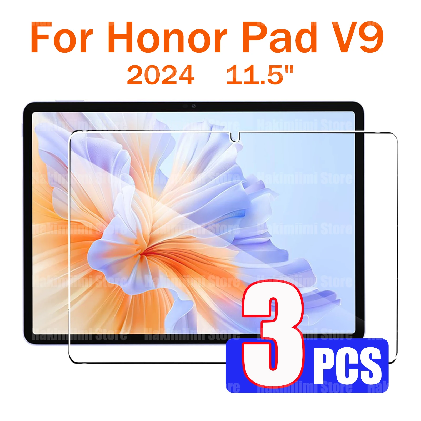 Tempered Film for Honor Pad V9 (11.5 inch) 2024 HD Screen Protector Tablet Protective Glass HD Transparent Anti-fall 9H hardness