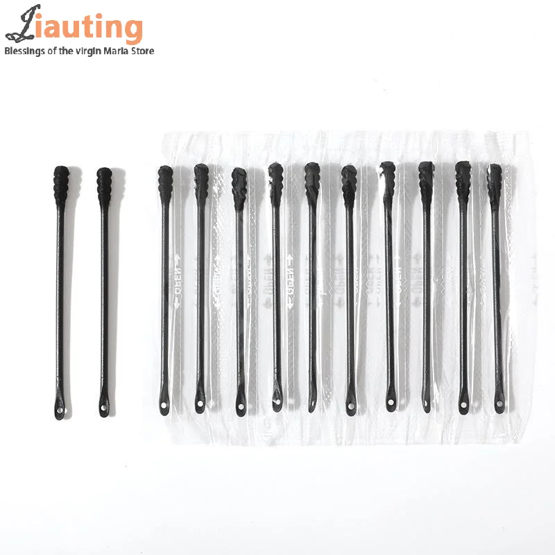 Tampone di cotone usa e getta per spremere l'acne Strumento per la rimozione dei punti neri Bastone per raschiare Estrattore di punti neri e brufoli Pulizia della pala del naso