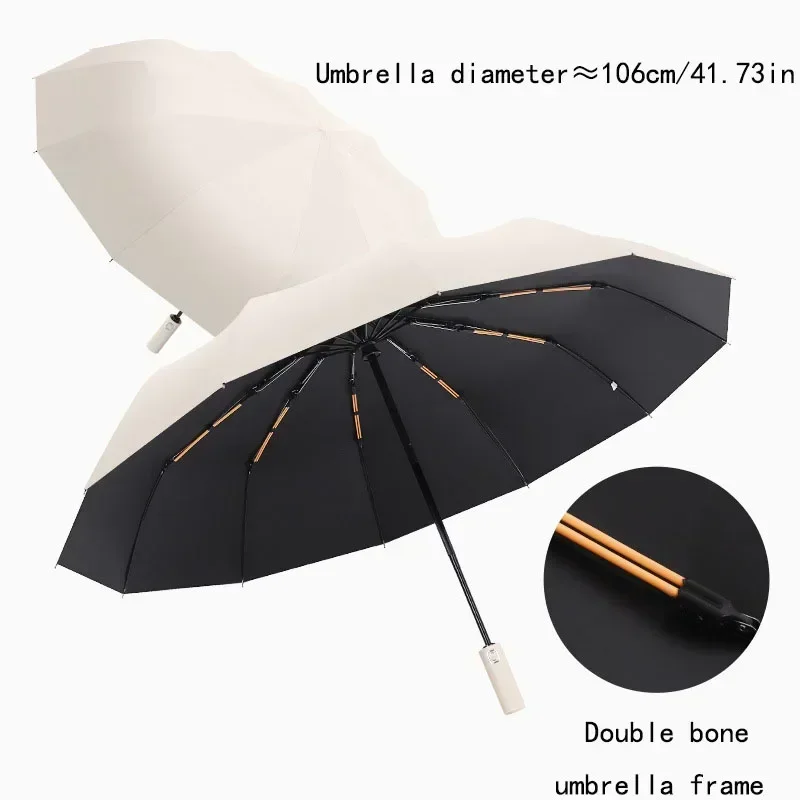 

New 24-Bone Reinforced Umbrella - Windproof, Anti-UV Sunscreen, Durable for Men's Business & Women's Daily Use