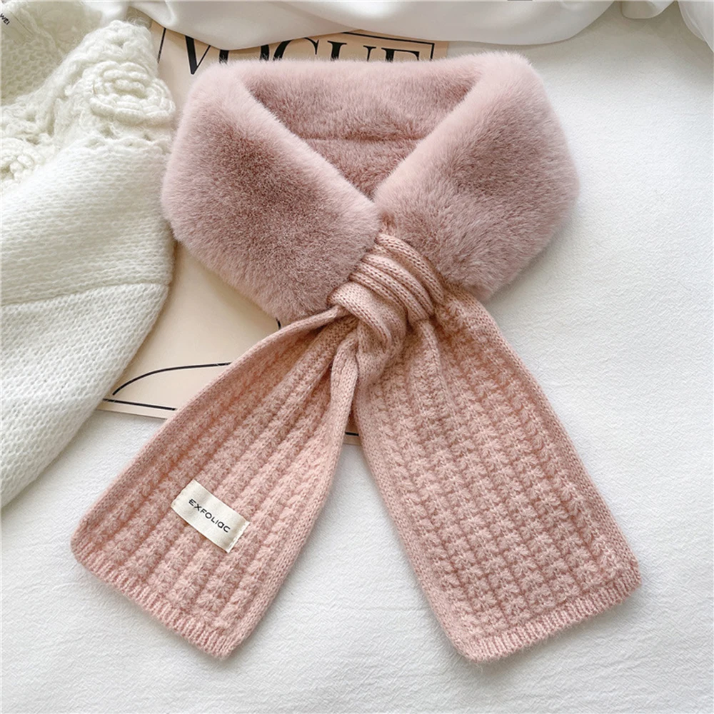 وشاح محبوك ناعم متقاطع شال سميك من الصوف بياقة حماية للرقبة مقاوم للرياح للعمود الفقري العنقي وشاح دافئ للشتاء