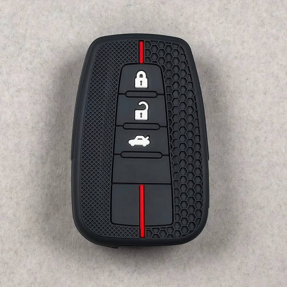 Silikon-Autoschlüsselhülle für Toyota CHR Camry Corolla RAV4 Highlander C-HR Prius Land Cruiser Prado Schlüsselanhänger-Schutz – Detail 5