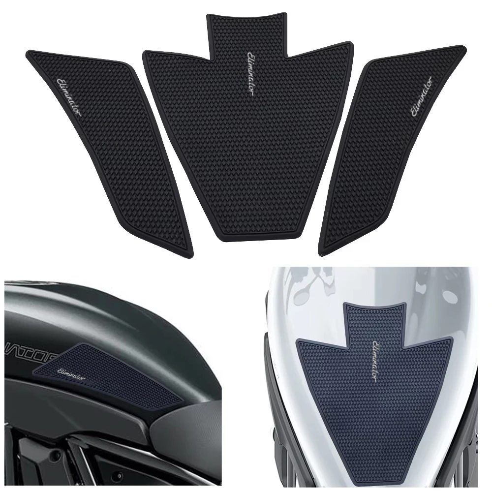 For Eliminator400 Eliminator450 Eliminator500 SE Eliminator 400 450 500 Tank Pad Knee Grip Rubber Protector Black exclusive