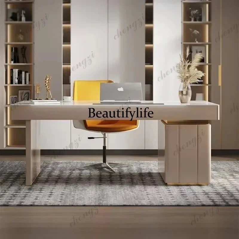 A49 Rectangular Drawers Computer Desks Modern Luxury Writing Executive Laptop Table Living Room Reading Mesa Para Notebook Furni