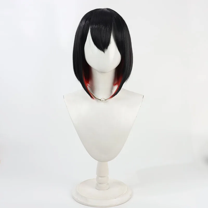 Game Nikke: Goddess of Victory Rouge Cosplay Wig Halloween Party Prop Synthetic Hair Heat Resistant Fiber + Wig Cap
