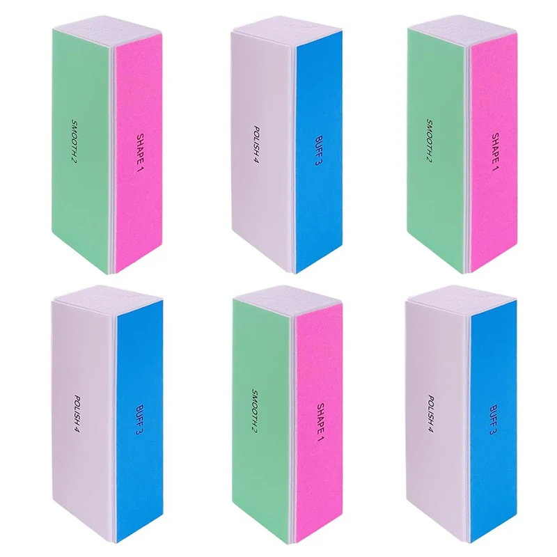 

4 Way Nail Buffer Block Polish Buffer Sponge Block Professional Nail Care Pedicure Accessories Nail File Salon Tool