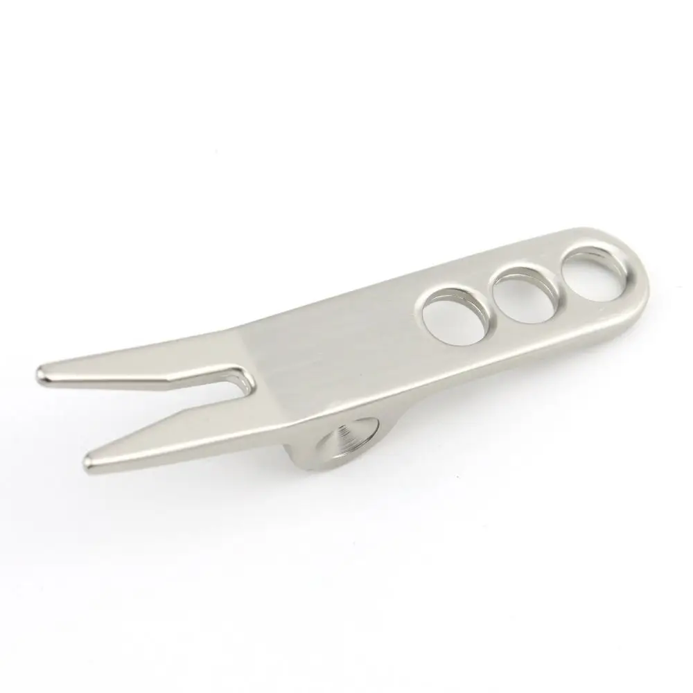 Zinc Alloy Golf Divot Pitch Repairer Tool Turf Tool Pitchfork Golf Fork Three Pores Lifting Hole Golf Divot tool Gift For Golfer