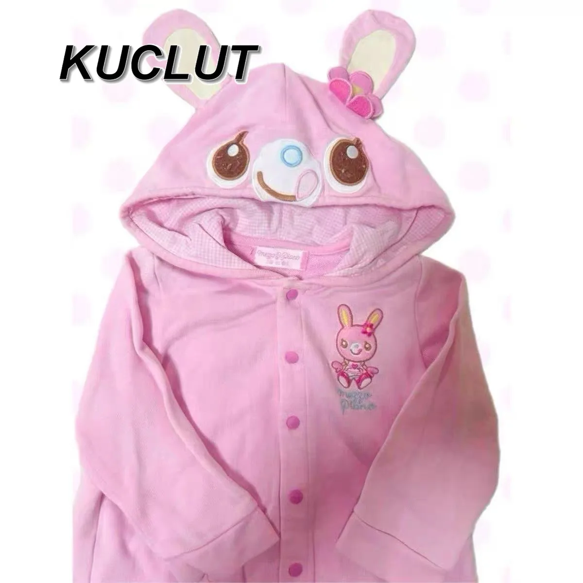 

Весенне-осенние женские повседневные пальто в японском стиле, милый милый кардиган с кроличьими ушками и пуговицами, куртка, модные толстовки для девочек