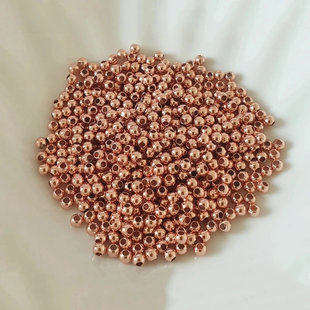

18K Gold Plated Stainless Round Ball Beads for Jewelry Making, Loose Spacer Bead, DIY Bracelet, Necklace, Accessories, 2-6mm