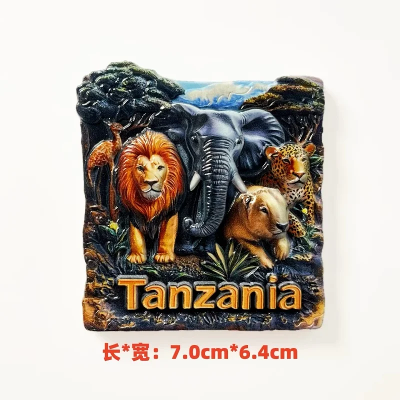 Africa Tanzania Kenya Namibia Zanzibar 3D Resin Fridge Magnet Travel Souvenir Home Decor Stickers Collection