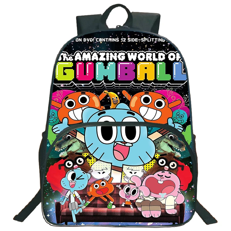The Amazing World of Gumball School Bags 16inch Lightweight Children Backpack Girls Boys School Book Bags
